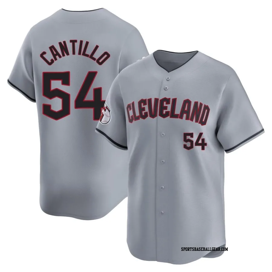 Joey Cantillo Men's Cleveland Guardians Gray Limited Road Jersey