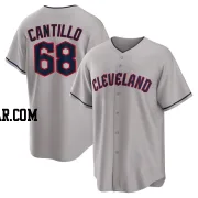 Joey Cantillo Men's Cleveland Guardians Gray Replica Road Jersey