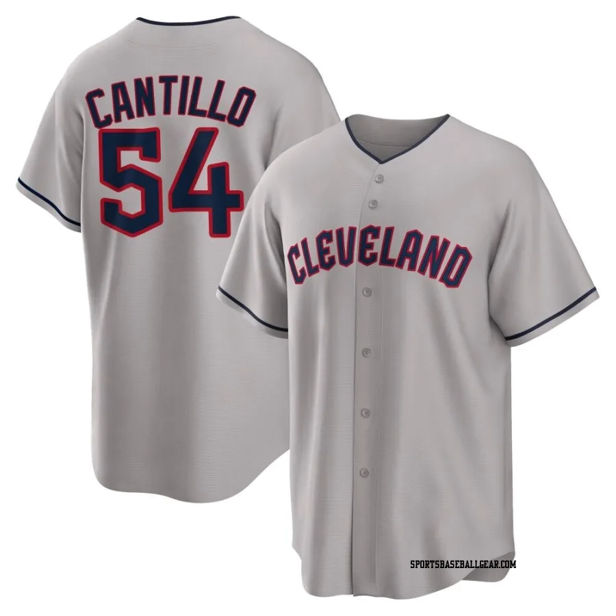 Joey Cantillo Men's Cleveland Guardians Gray Replica Road Jersey