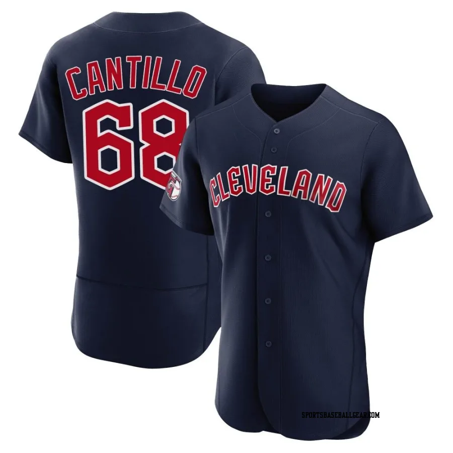 Joey Cantillo Men's Cleveland Guardians Navy Authentic Alternate Jersey