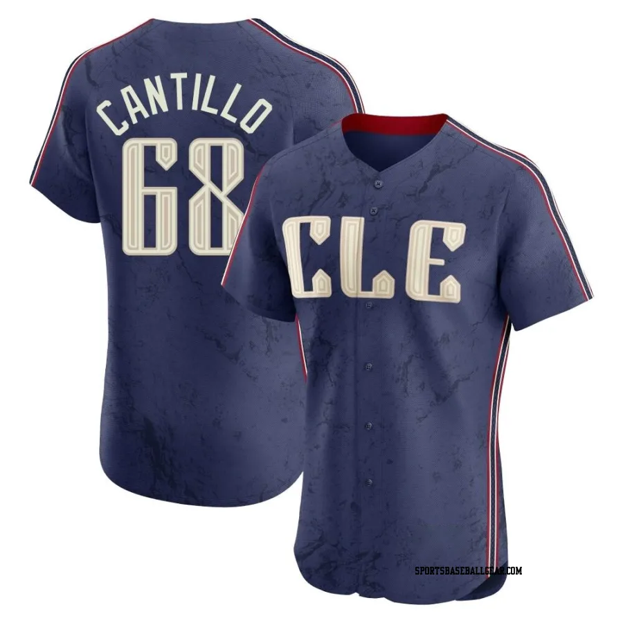 Joey Cantillo Men's Cleveland Guardians Navy Elite 2024 City Connect Jersey