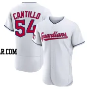 Joey Cantillo Men's Cleveland Guardians White Authentic Home Jersey