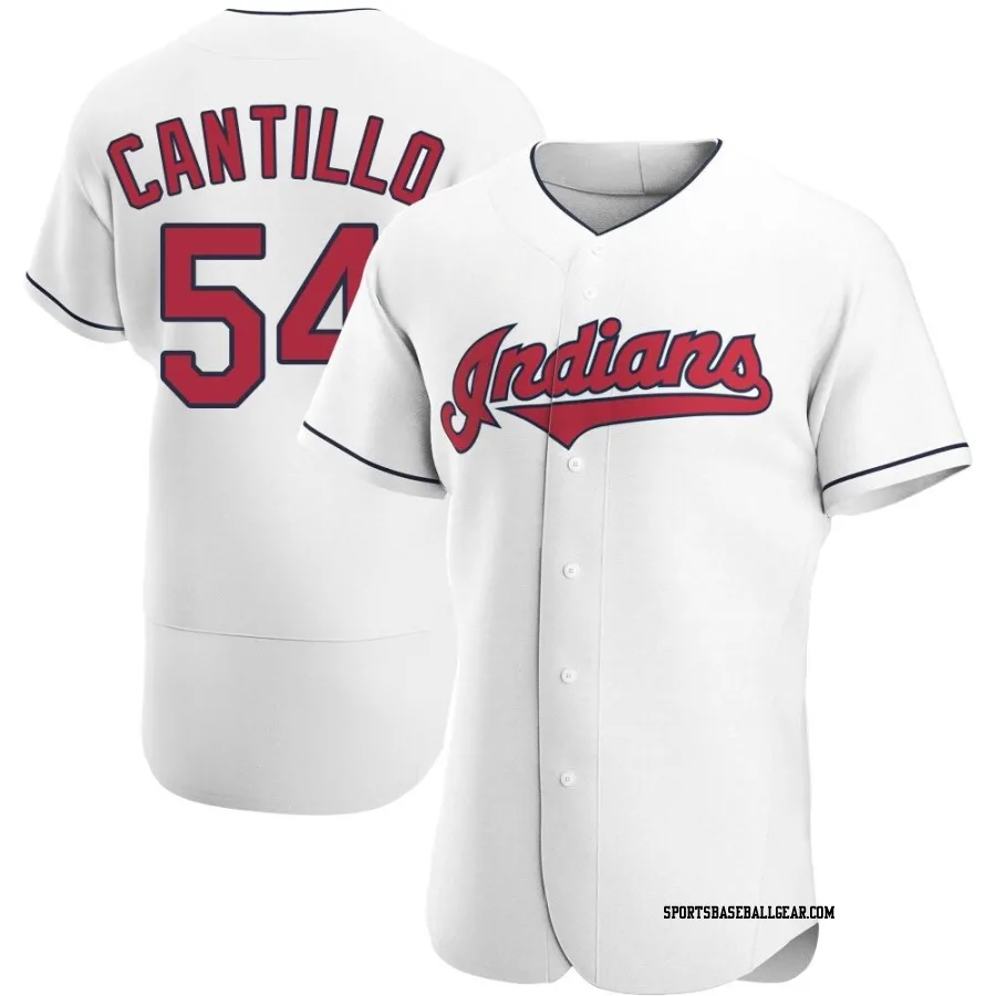 Joey Cantillo Men's Cleveland Guardians White Authentic Home Jersey