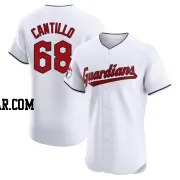 Joey Cantillo Men's Cleveland Guardians White Elite Home Jersey