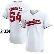 Joey Cantillo Men's Cleveland Guardians White Elite Home Jersey