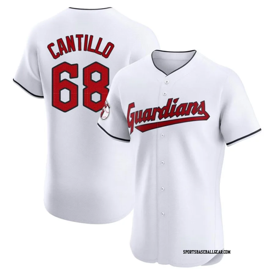 Joey Cantillo Men's Cleveland Guardians White Elite Home Jersey