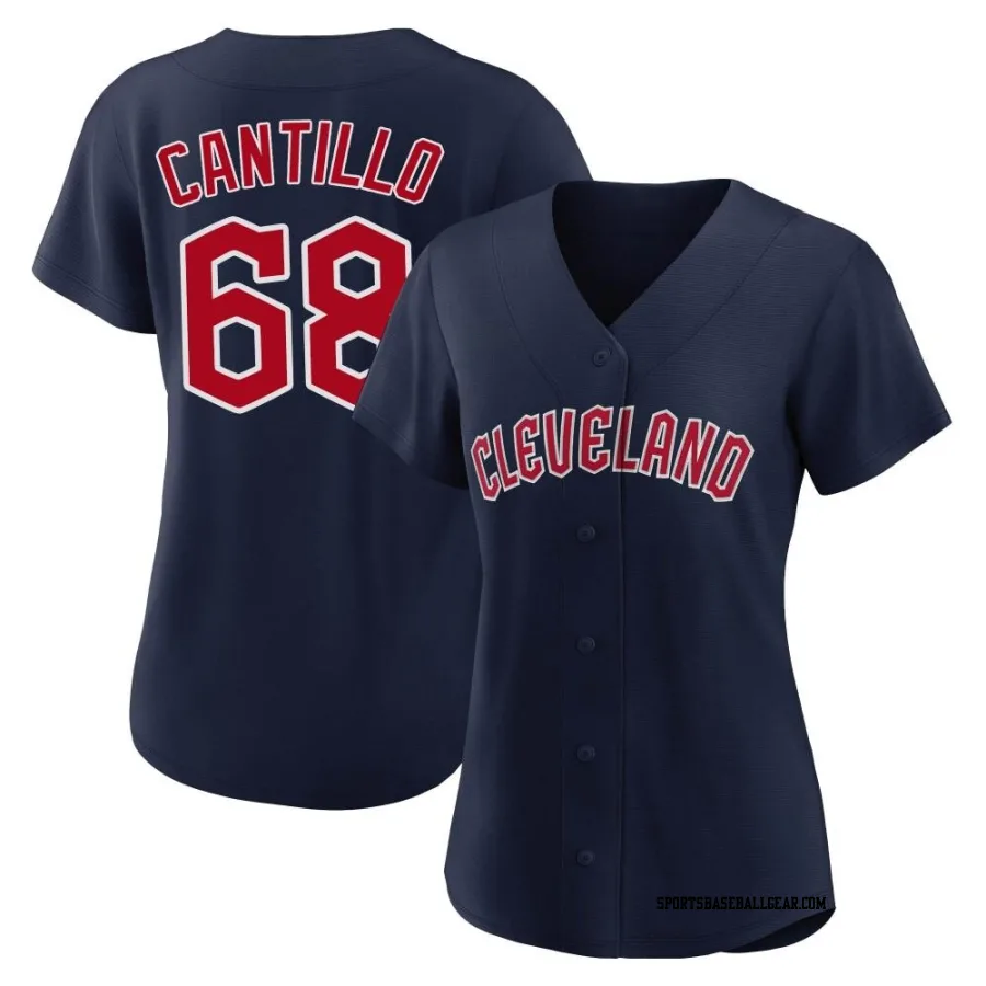 Joey Cantillo Women's Cleveland Guardians Navy Authentic Alternate Jersey