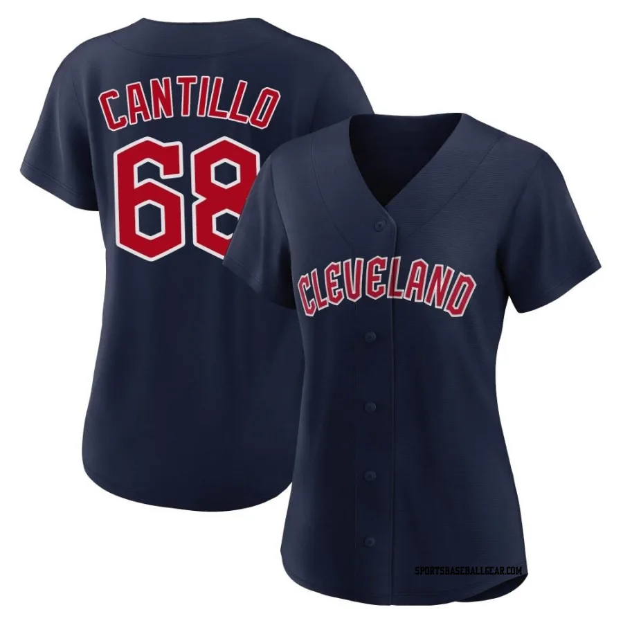 Joey Cantillo Women's Cleveland Guardians Navy Replica Alternate Jersey