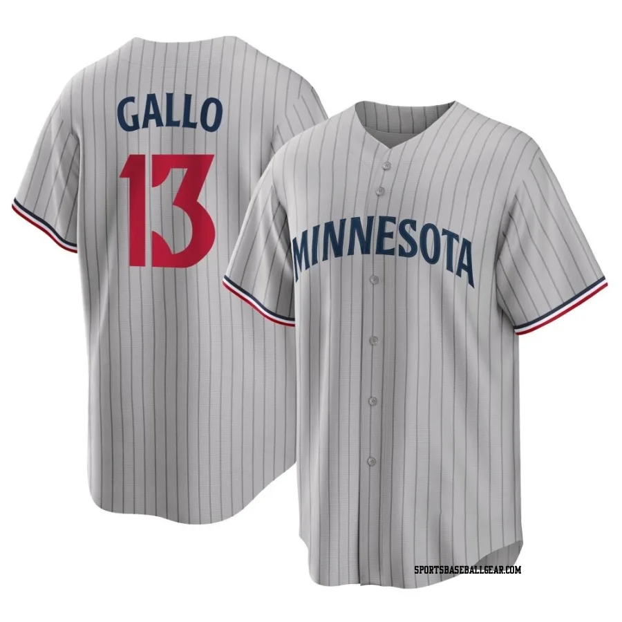 Joey Gallo Men's Minnesota Twins Gray Replica Road Jersey