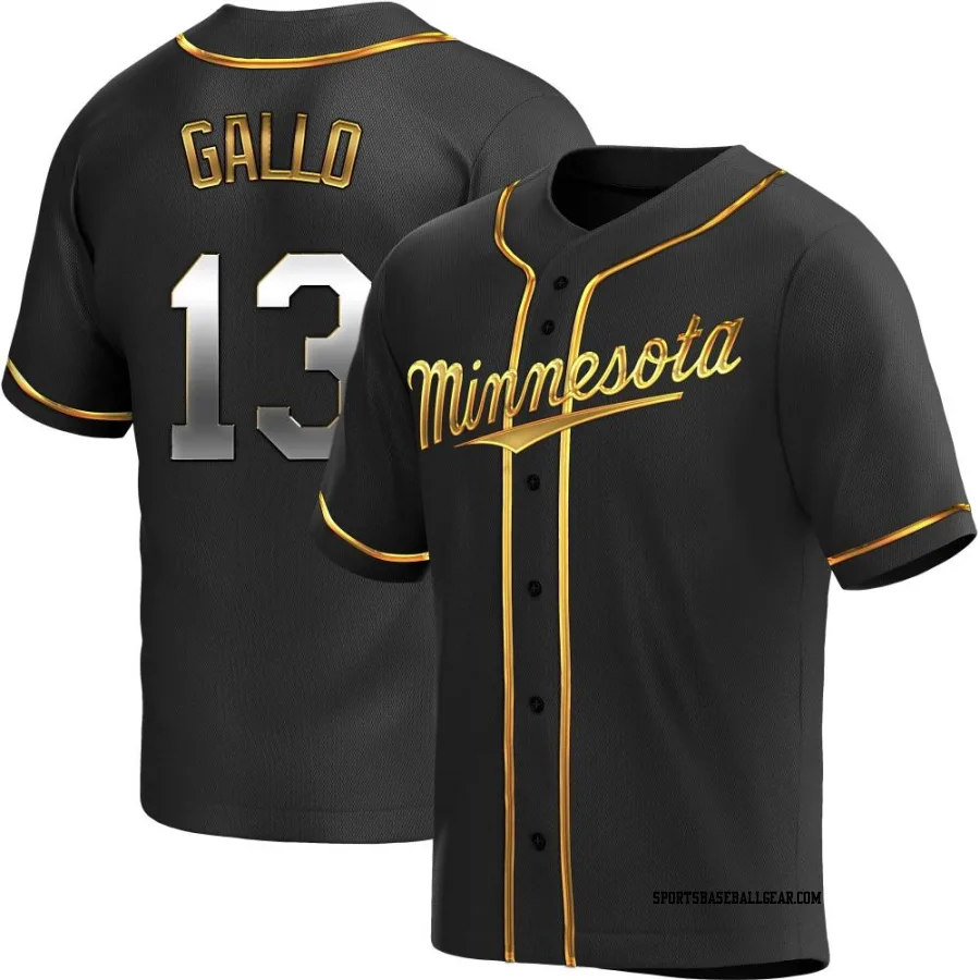 Joey Gallo Youth Minnesota Twins Black Golden Replica Alternate Jersey