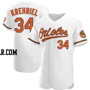 Joey Krehbiel Men's Baltimore Orioles White Authentic Home Jersey