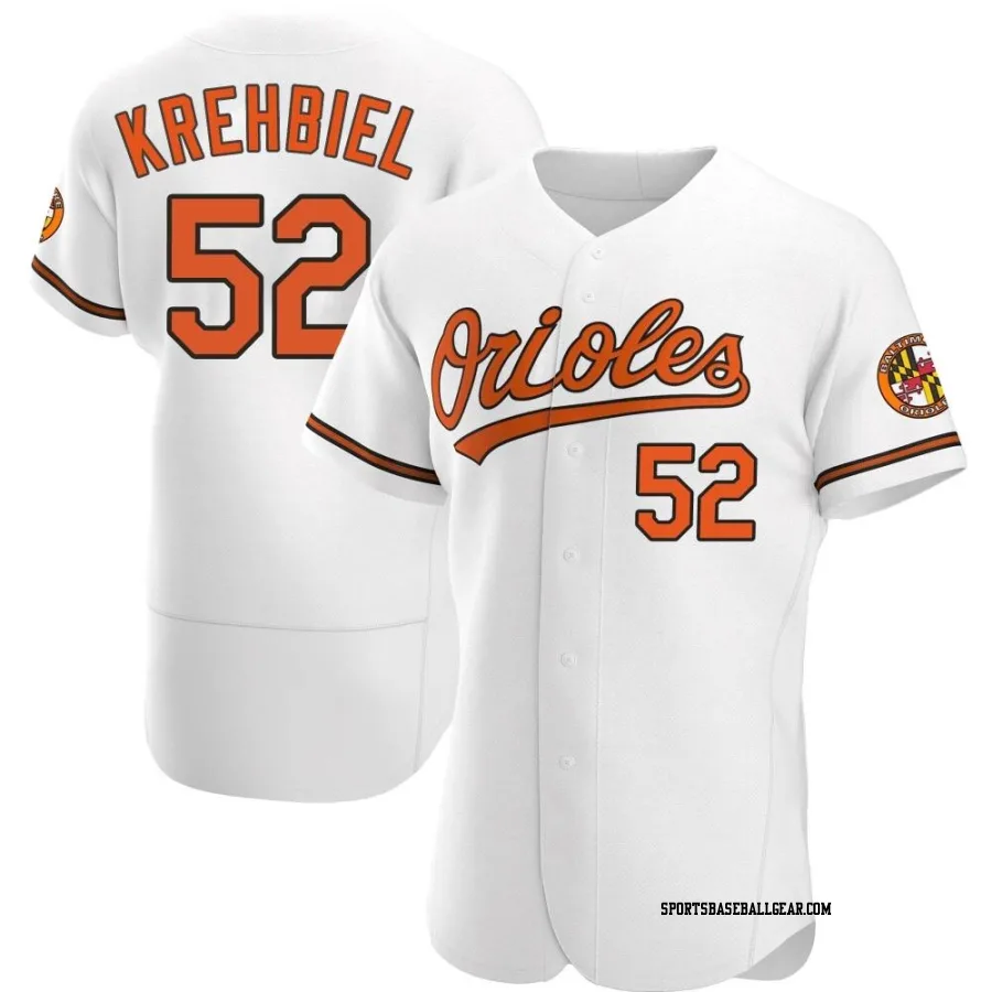 Joey Krehbiel Men's Baltimore Orioles White Authentic Home Jersey