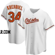 Joey Krehbiel Men's Baltimore Orioles White Replica Home Jersey