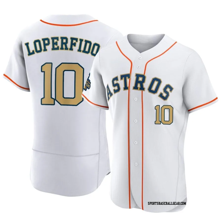 Joey Loperfido Men's Houston Astros Gold Authentic White 2023 Collection Jersey