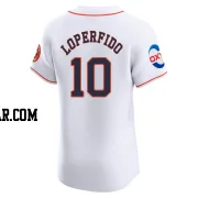 Joey Loperfido Men's Houston Astros White Elite Home Patch Jersey