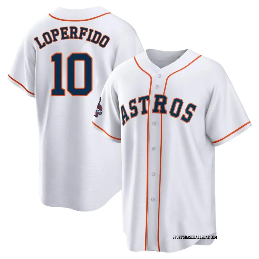 Joey Loperfido Men's Houston Astros White Replica 2022 World Series Champions Home Jersey