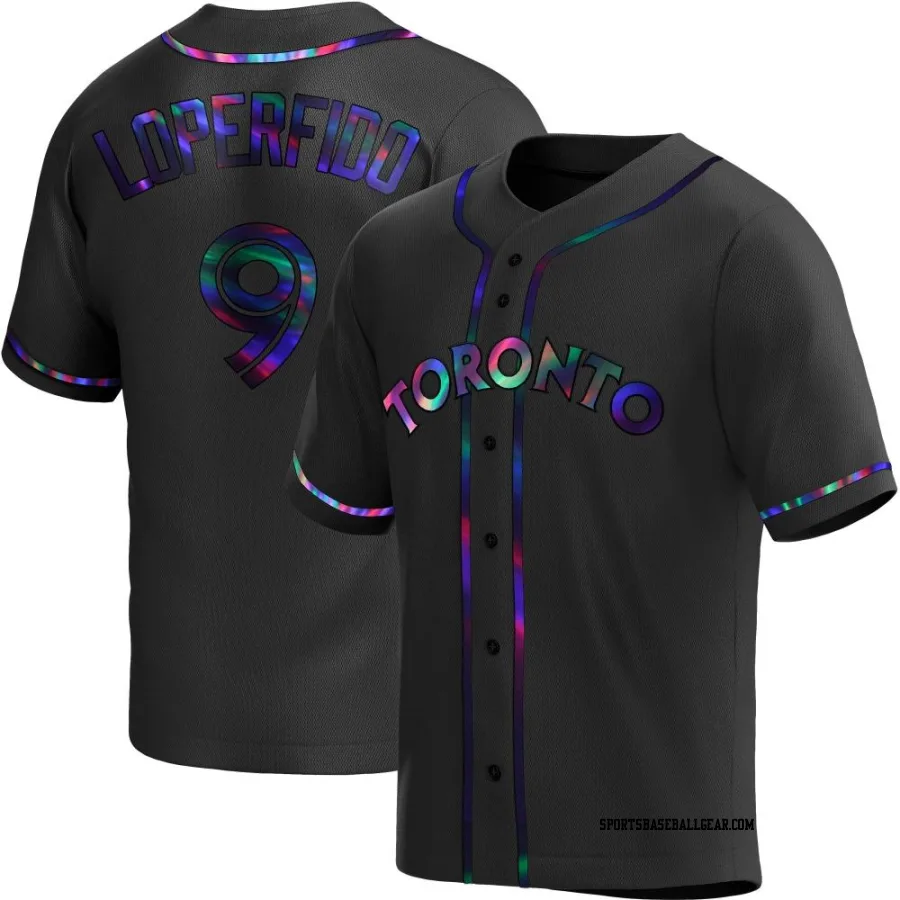 Joey Loperfido Men's Toronto Blue Jays Black Holographic Replica Alternate Jersey