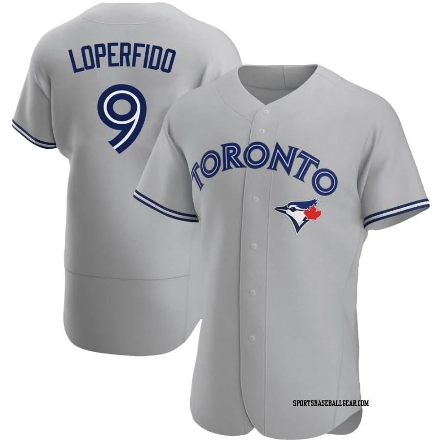 Joey Loperfido Men's Toronto Blue Jays Gray Authentic Road Jersey