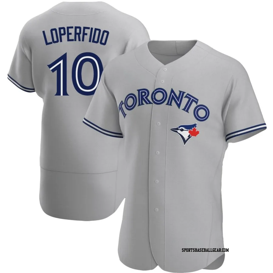 Joey Loperfido Men's Toronto Blue Jays Gray Authentic Road Jersey