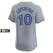 Joey Loperfido Men's Toronto Blue Jays Gray Elite Road Jersey