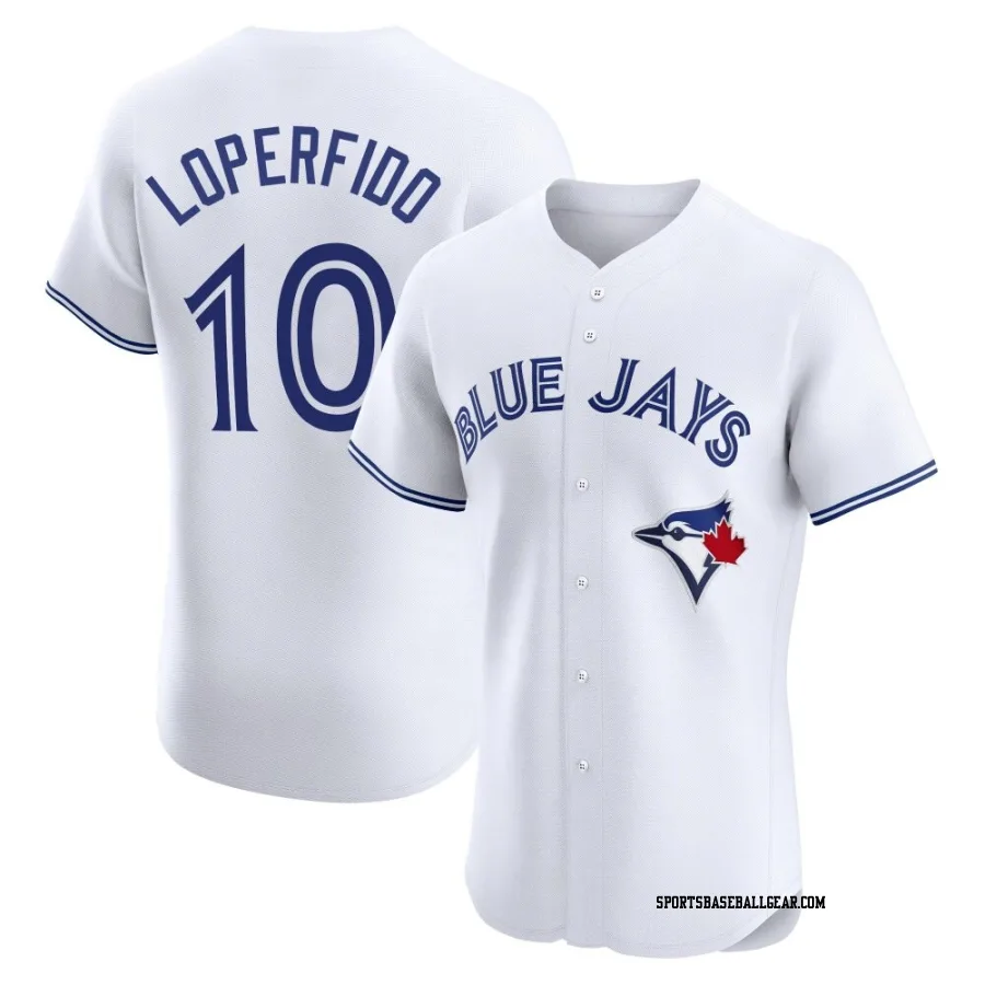 Joey Loperfido Men's Toronto Blue Jays White Elite Home Jersey