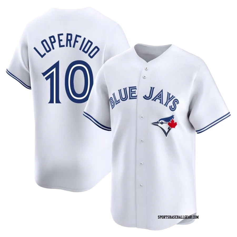 Joey Loperfido Men's Toronto Blue Jays White Limited Home Jersey