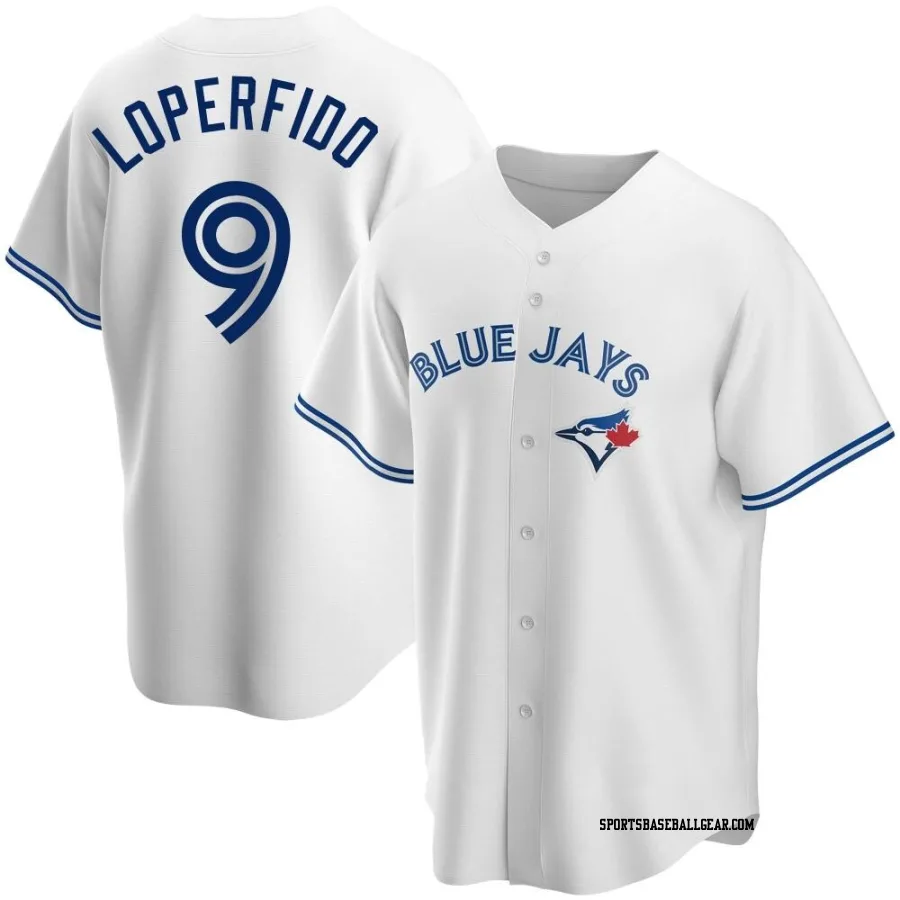 Joey Loperfido Men's Toronto Blue Jays White Replica Home Jersey