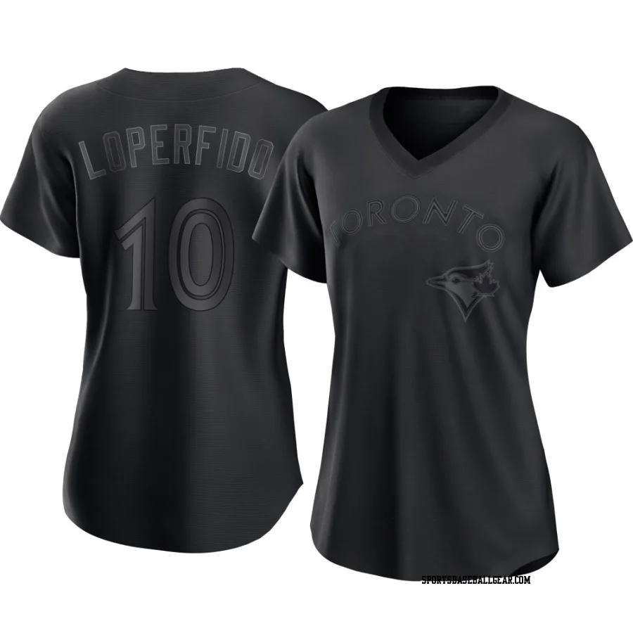 Joey Loperfido Women's Toronto Blue Jays Black Replica Pitch Fashion Jersey