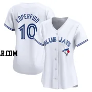 Joey Loperfido Women's Toronto Blue Jays White Limited Home Jersey