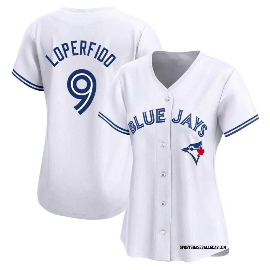 Joey Loperfido Women's Toronto Blue Jays White Limited Home Jersey