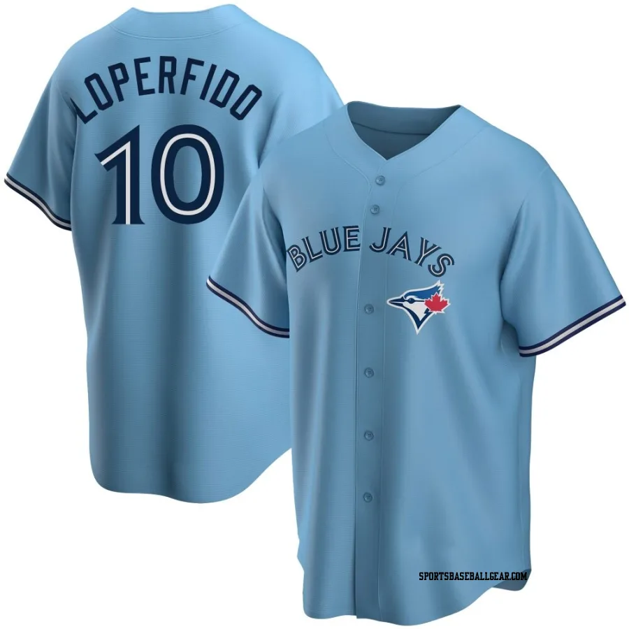 Joey Loperfido Youth Toronto Blue Jays Blue Replica Powder Alternate Jersey