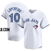 Joey Loperfido Youth Toronto Blue Jays White Limited Home Jersey