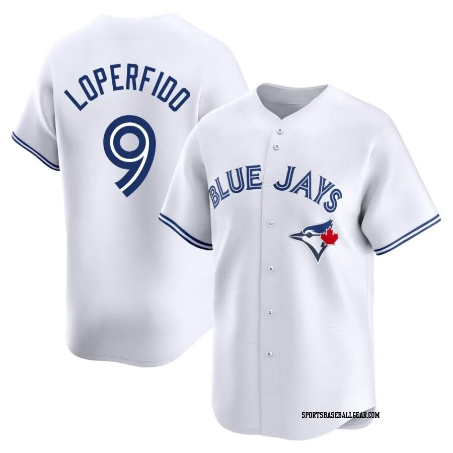 Joey Loperfido Youth Toronto Blue Jays White Limited Home Jersey