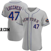 Joey Lucchesi Men's New York Mets Gray Authentic Road Jersey