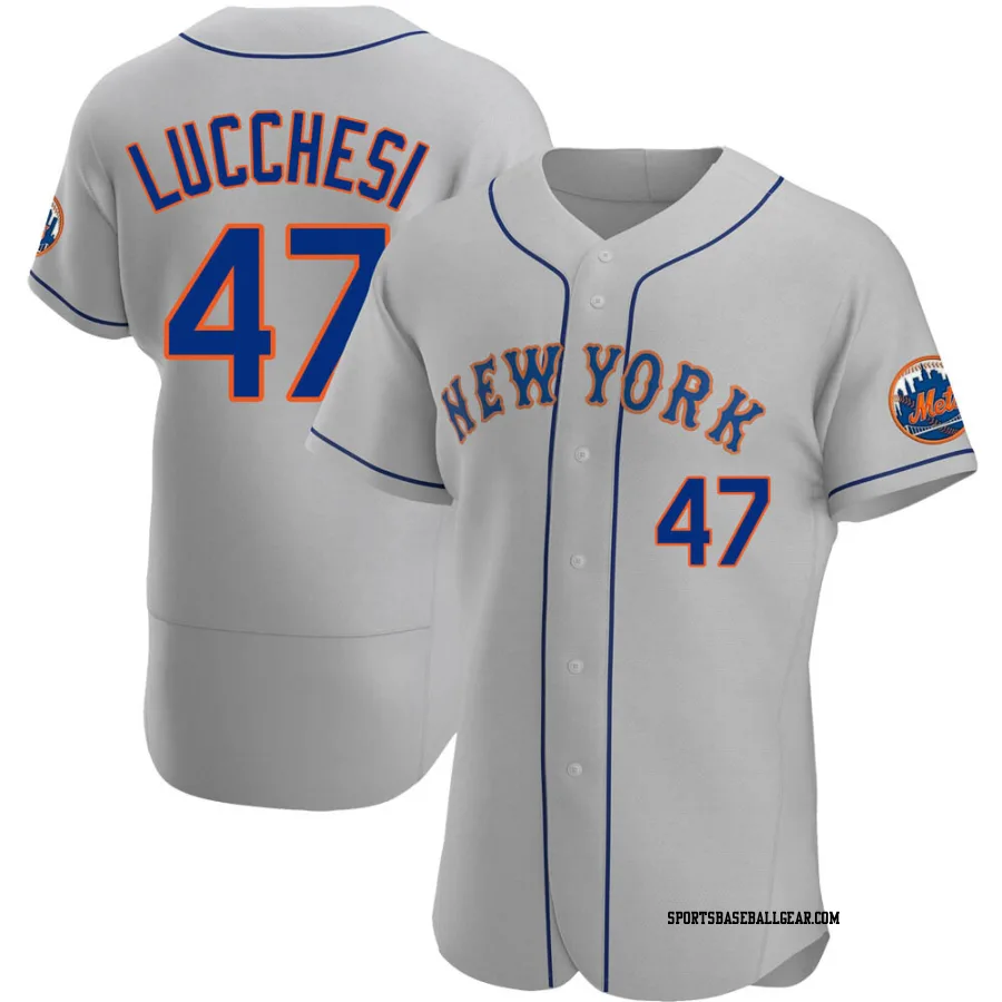 Joey Lucchesi Men's New York Mets Gray Authentic Road Jersey