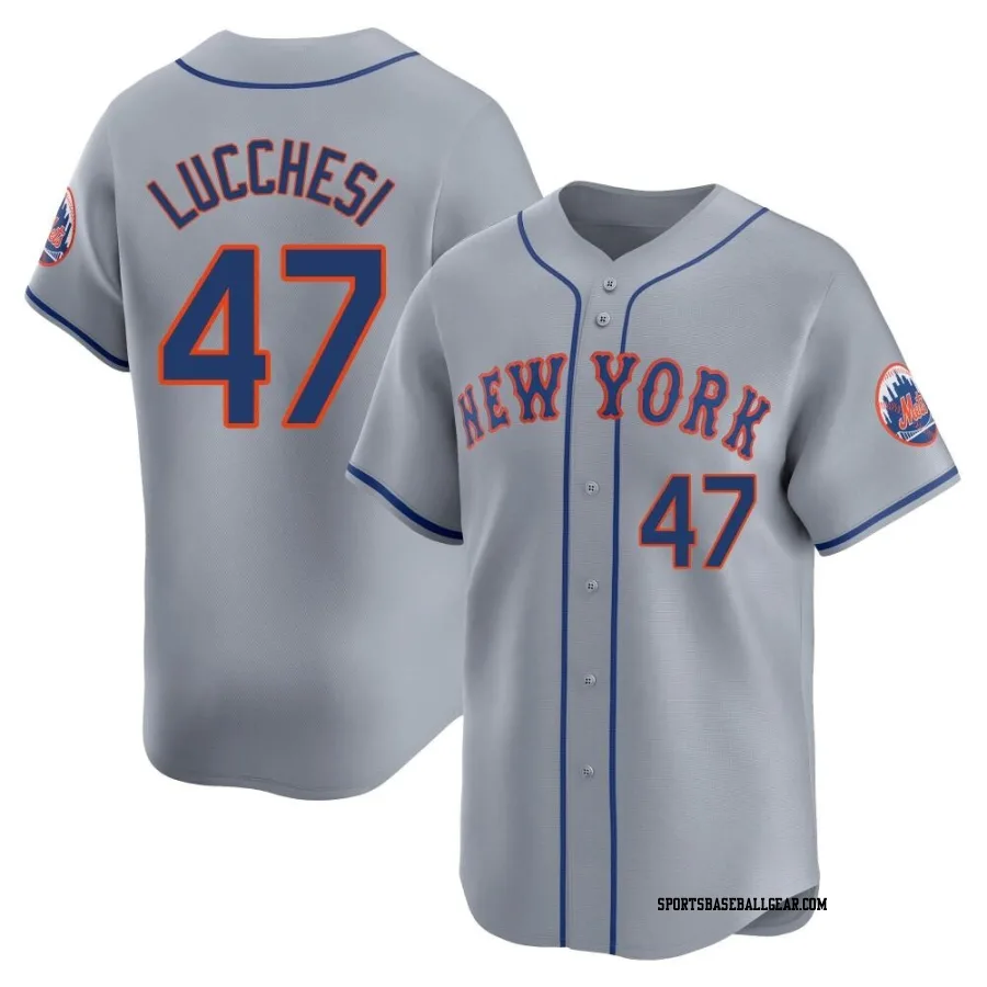 Joey Lucchesi Men's New York Mets Gray Limited Away Jersey