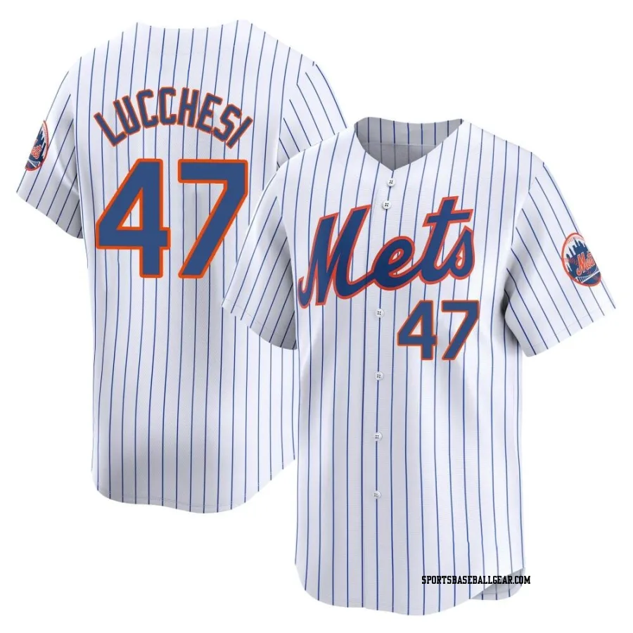 Joey Lucchesi Men's New York Mets White Limited Home Jersey