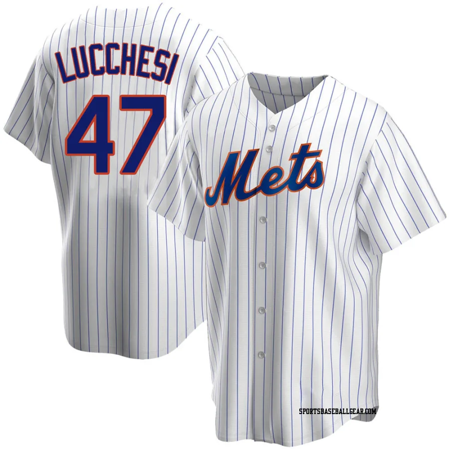 Joey Lucchesi Men's New York Mets White Replica Home Jersey