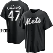 Joey Lucchesi Youth New York Mets Black/White Replica Jersey