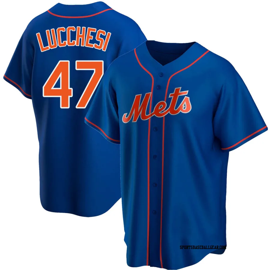 Joey Lucchesi Youth New York Mets Royal Replica Alternate Jersey