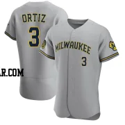 Joey Ortiz Men's Milwaukee Brewers Gray Authentic Road Jersey