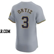 Joey Ortiz Men's Milwaukee Brewers Gray Elite Road Jersey