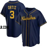 Joey Ortiz Men's Milwaukee Brewers Navy Replica Alternate Jersey