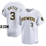 Joey Ortiz Men's Milwaukee Brewers White Limited Alternate Jersey