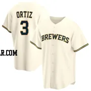 Joey Ortiz Youth Milwaukee Brewers Cream Replica Home Jersey