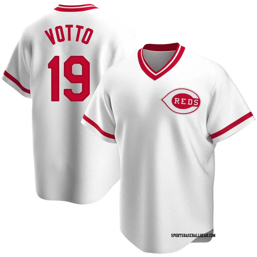 Joey Votto Youth Cincinnati Reds White Replica Home Cooperstown Collection Jersey