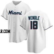 Joey Wendle Men's Miami Marlins White Replica Home Jersey