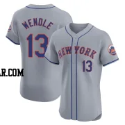 Joey Wendle Men's New York Mets Gray Elite Road Jersey