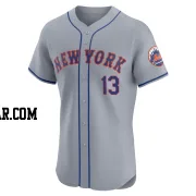 Joey Wendle Men's New York Mets Gray Elite Road Jersey