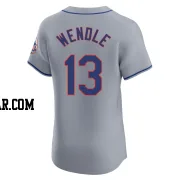 Joey Wendle Men's New York Mets Gray Elite Road Jersey